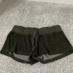 Hard Tail green terry shorts